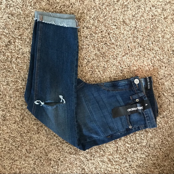 2/$45 | Express High Waisted Cropped Jeans - Picture 4 of 6
